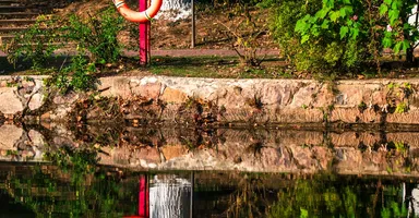 Outdoor industrial retaining wall and site detail